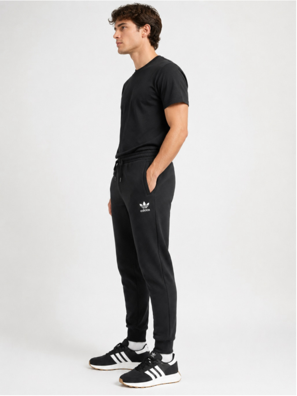 adidas Men’s Trefoil Essentials Fleece Pants – Size S - Picture 4 of 10